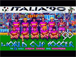 In game image of World Cup Soccer - Italia '90 on the Commodore Amiga.
