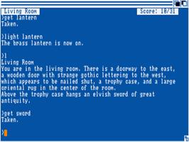 In game image of Zork I: The Great Underground Empire on the Commodore Amiga.