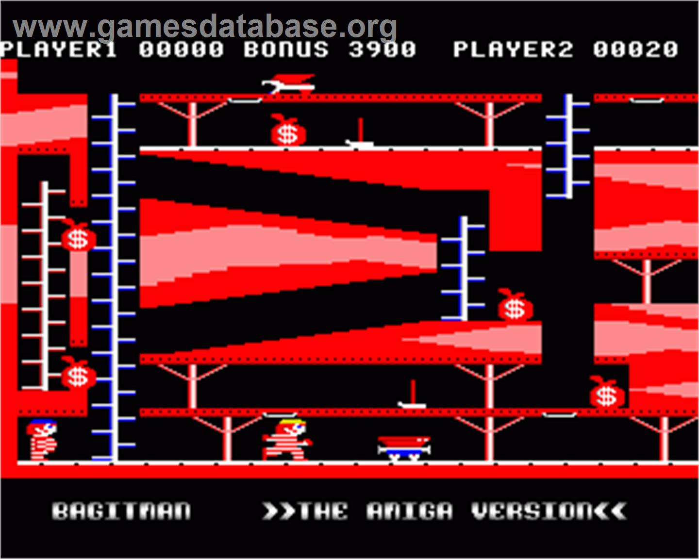 Bagitman - Commodore Amiga - Artwork - In Game