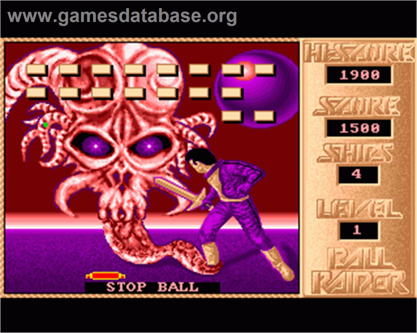 Ball Raider - Commodore Amiga - Artwork - In Game