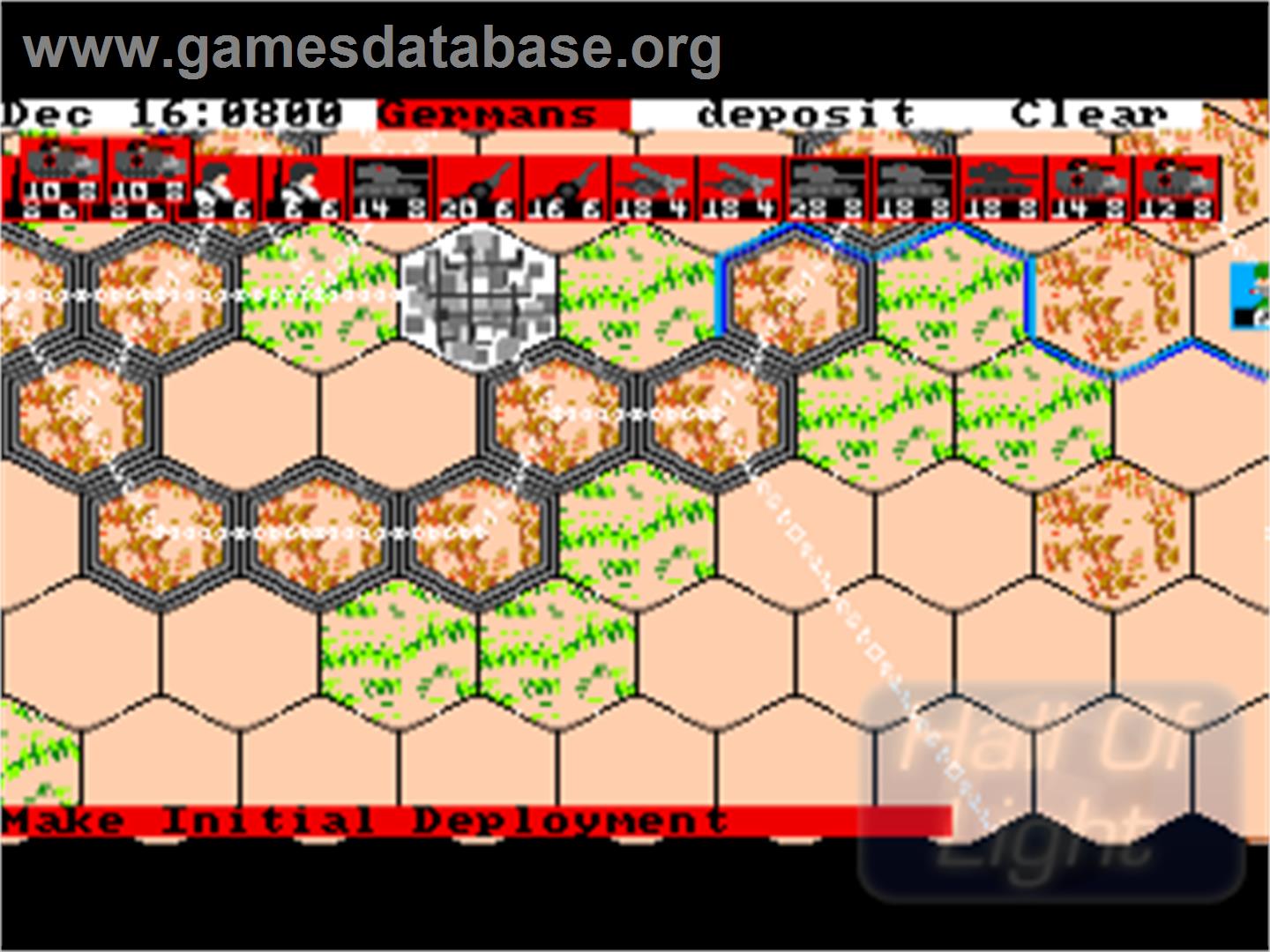 Blitzkrieg - Battle At The Ardennes - Commodore Amiga - Artwork - In Game