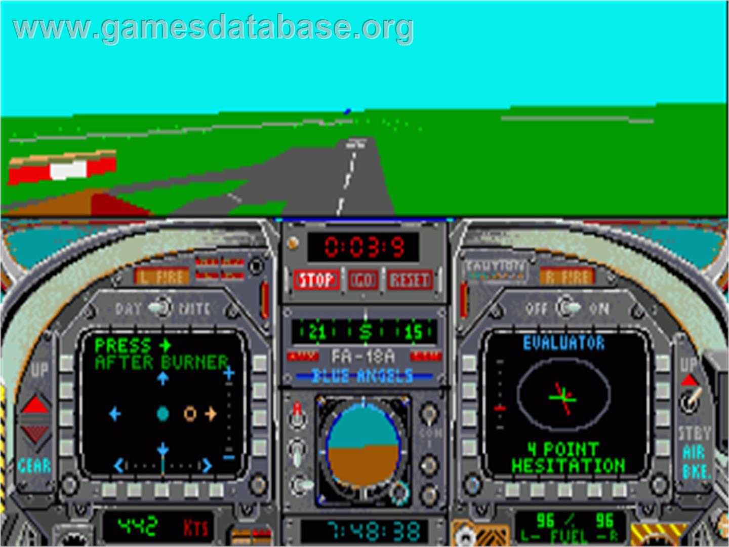 Blue Angels: Formation Flight Simulation - Commodore Amiga - Artwork - In Game
