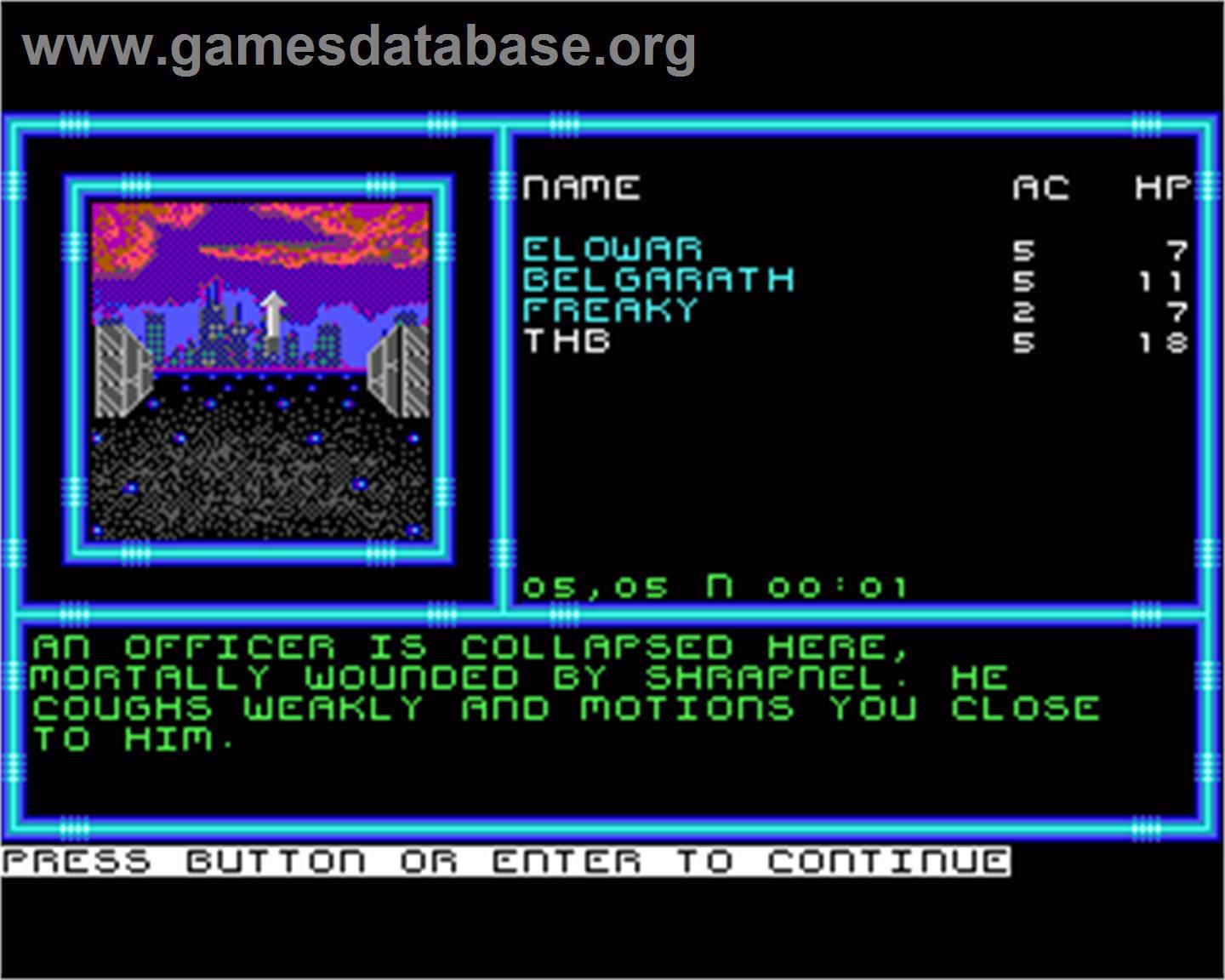 Buck Rogers: Countdown to Doomsday - Commodore Amiga - Artwork - In Game