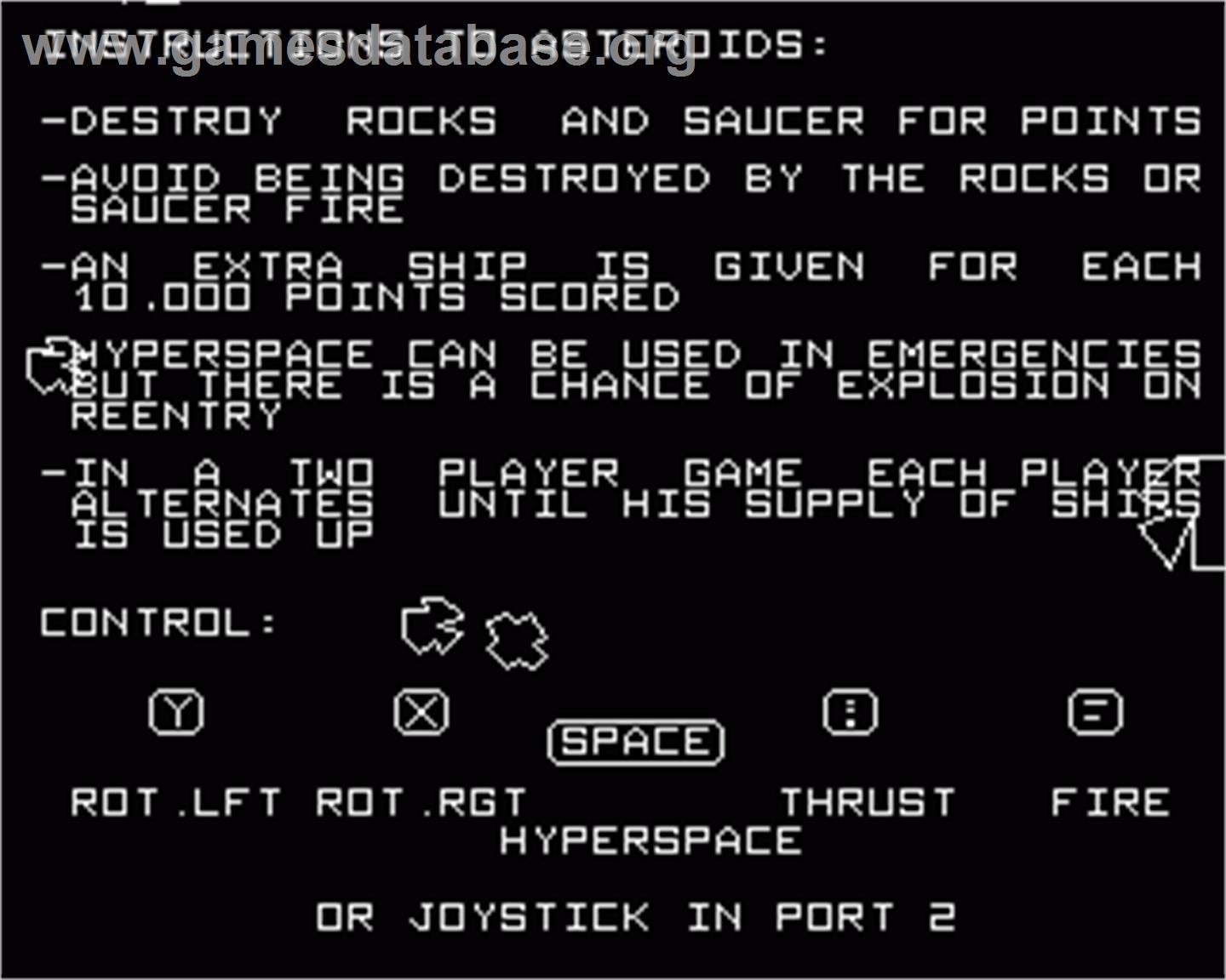 Cabaret Asteroids - Commodore Amiga - Artwork - In Game