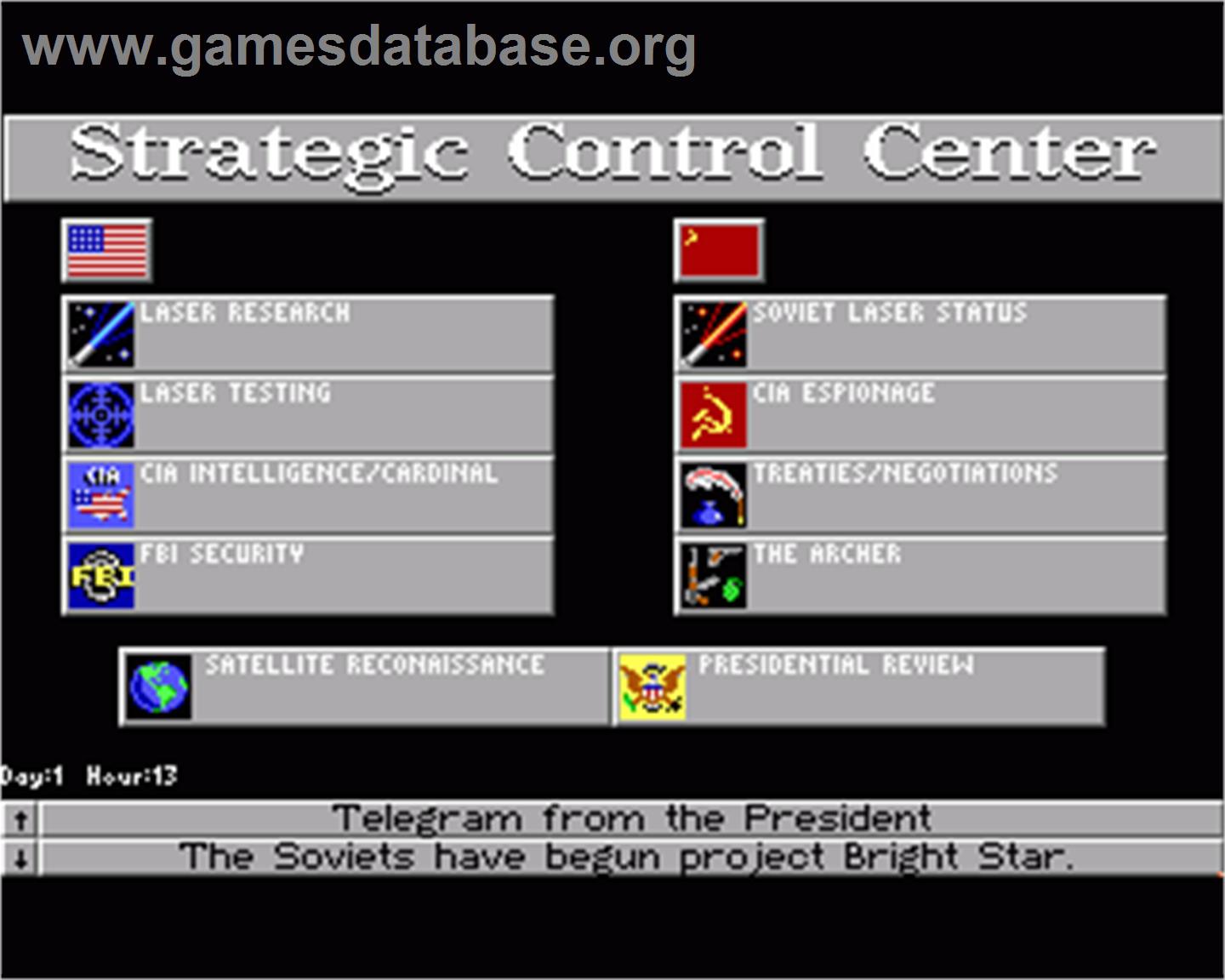Cardinal of the Kremlin - Commodore Amiga - Artwork - In Game