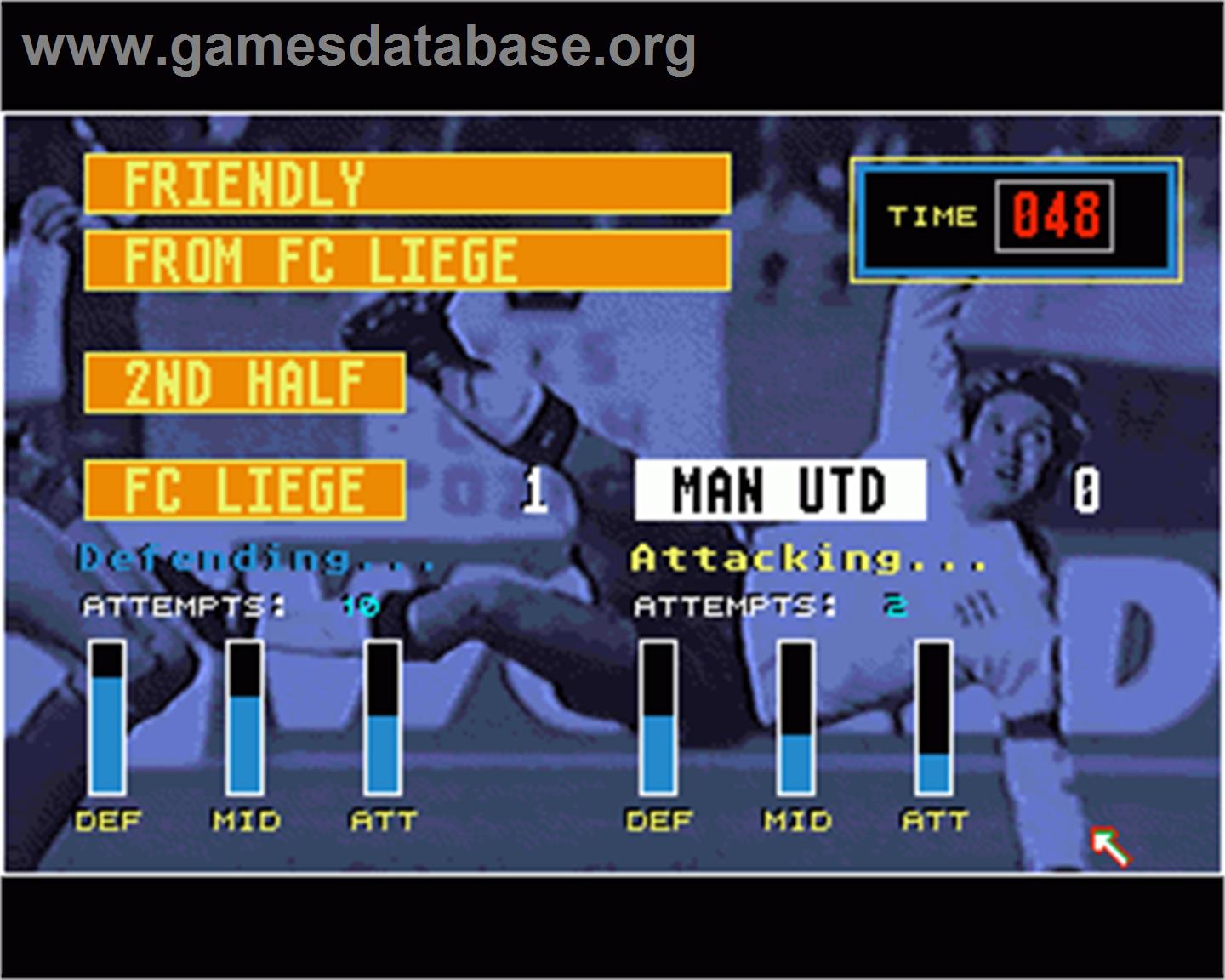 Championship Manager 2 - Commodore Amiga - Artwork - In Game