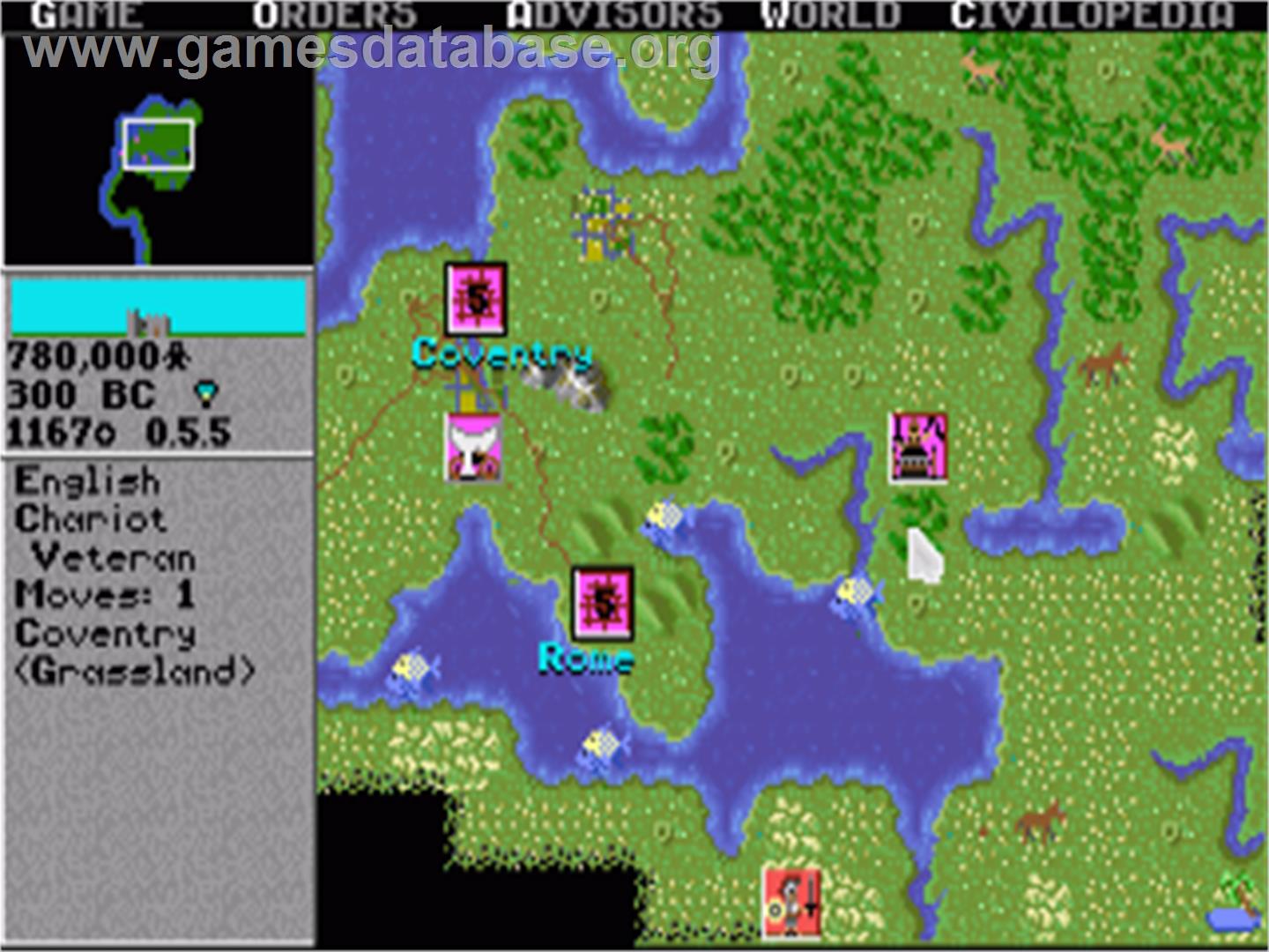 Civilization - Commodore Amiga - Artwork - In Game
