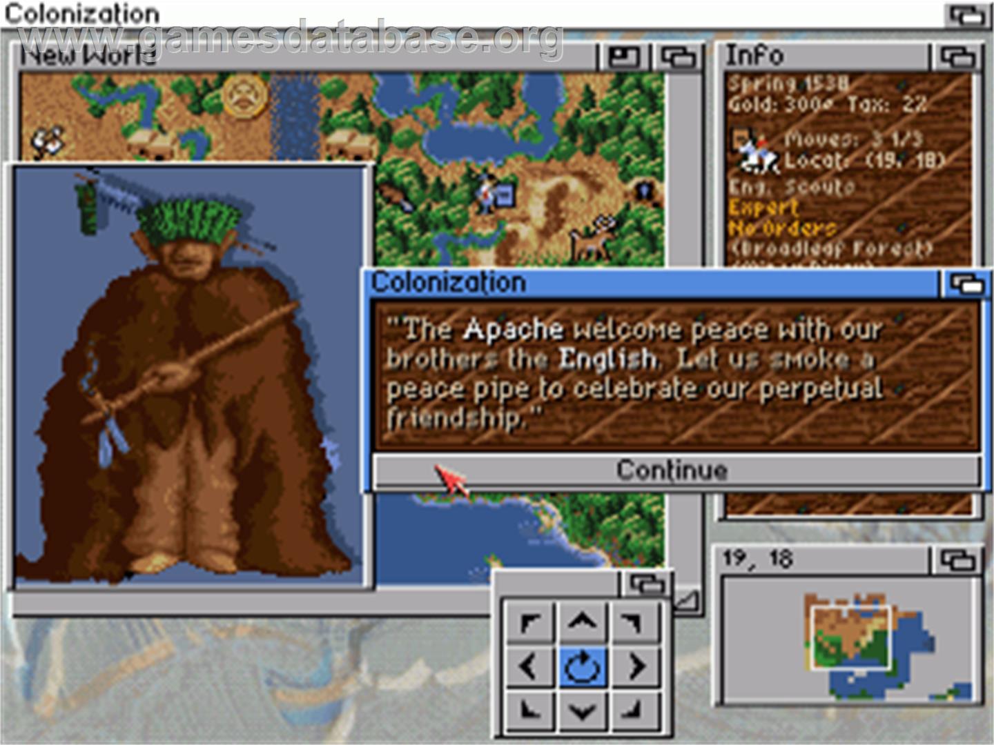 Colonization - Commodore Amiga - Artwork - In Game