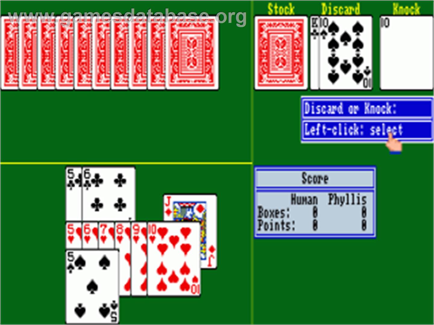 Cribbage King / Gin King - Commodore Amiga - Artwork - In Game