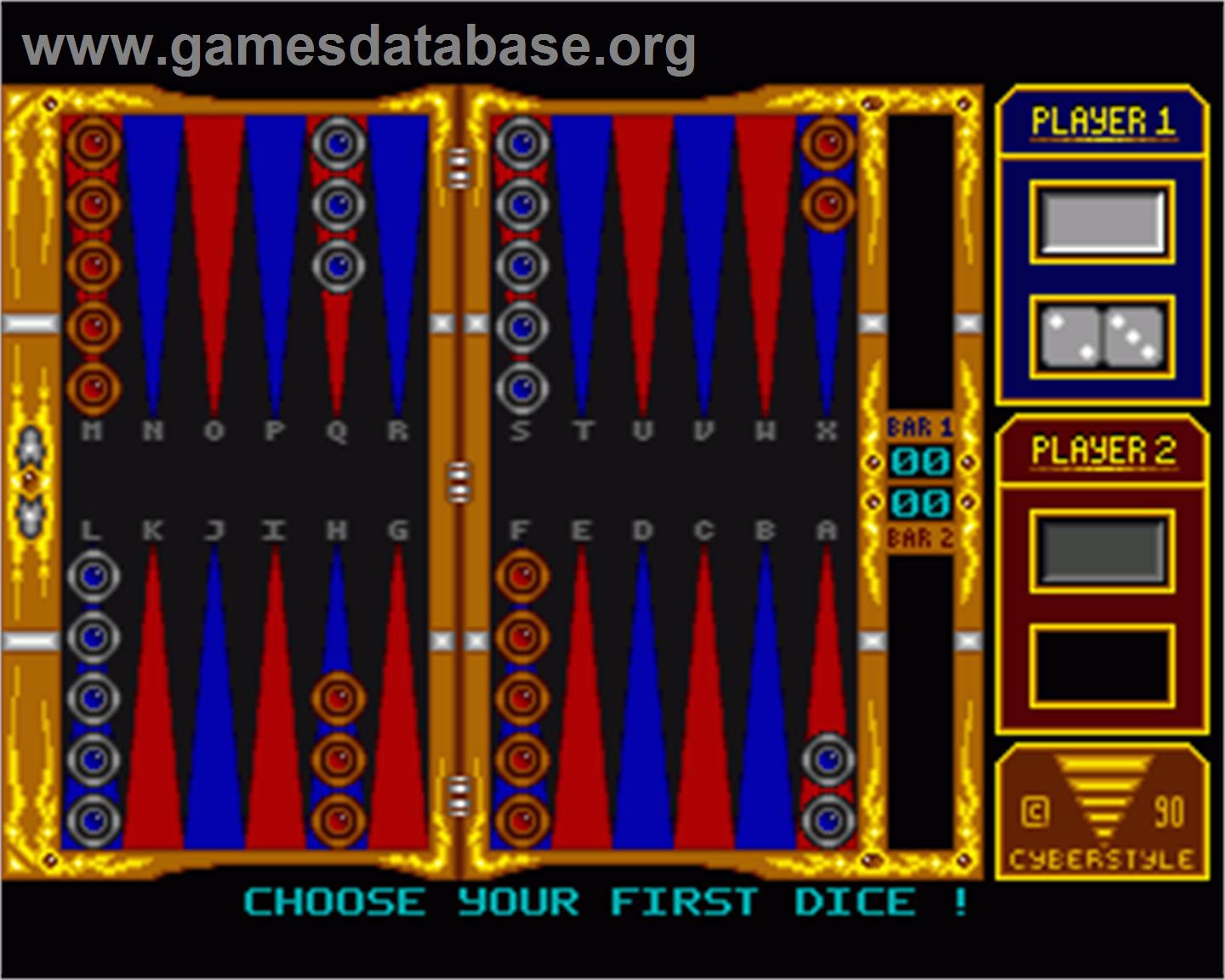 Cybergammon - Commodore Amiga - Artwork - In Game