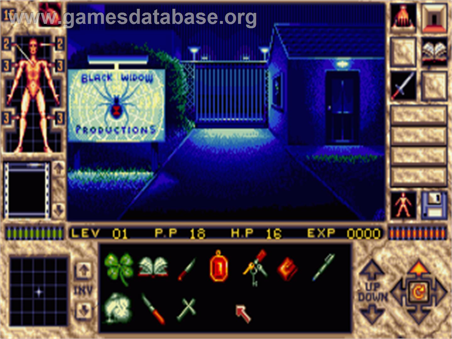Elvira 2 - The Jaws Of Cerberus - Commodore Amiga - Artwork - In Game