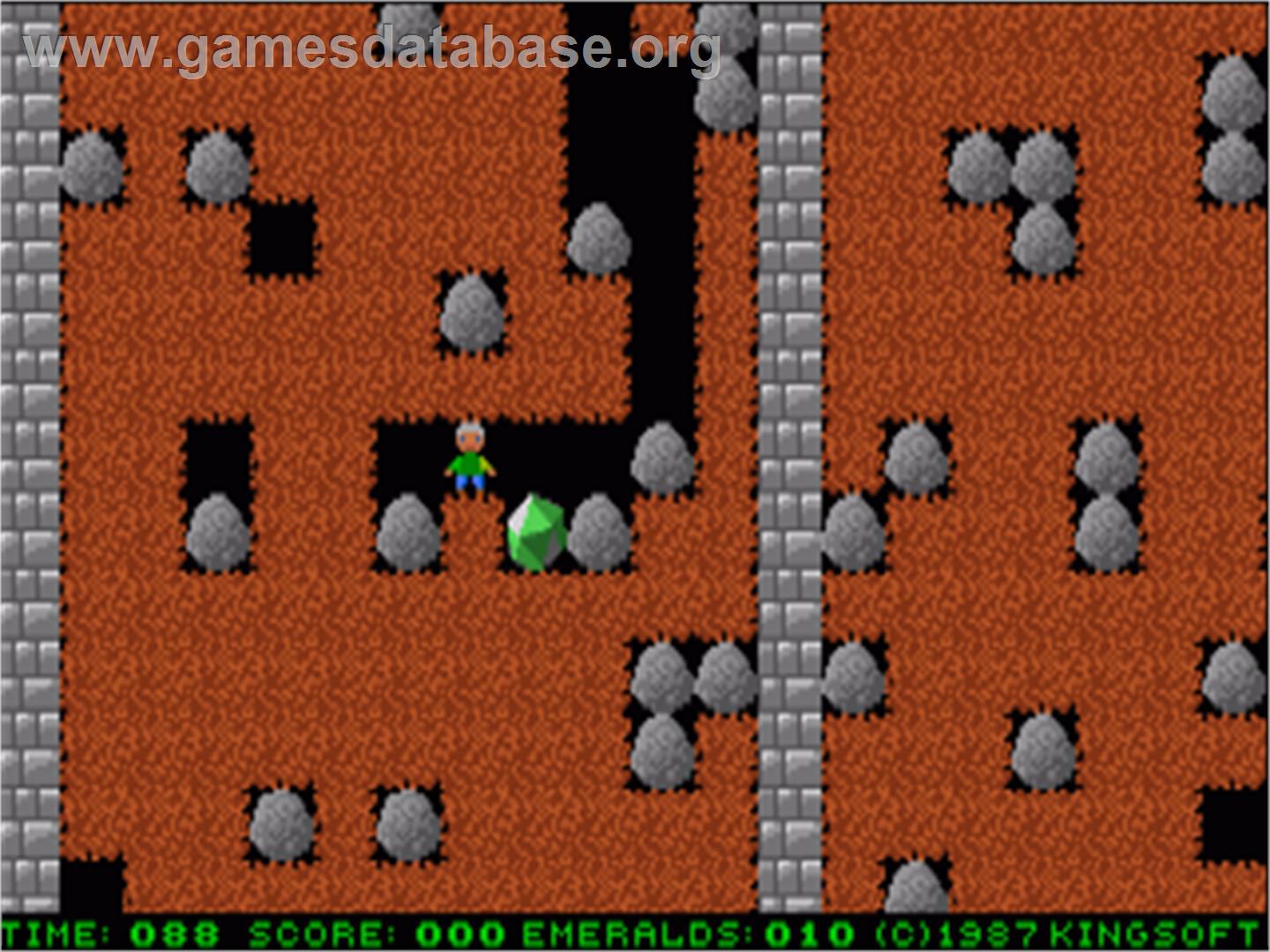 Emerald Mine - Commodore Amiga - Artwork - In Game