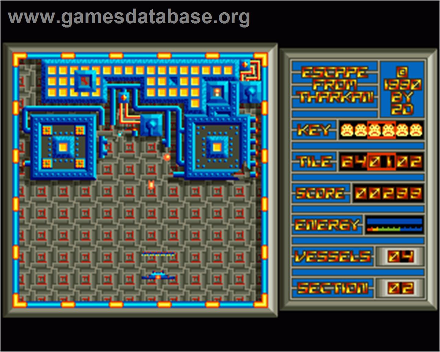 Escape From Tharkan - Commodore Amiga - Artwork - In Game