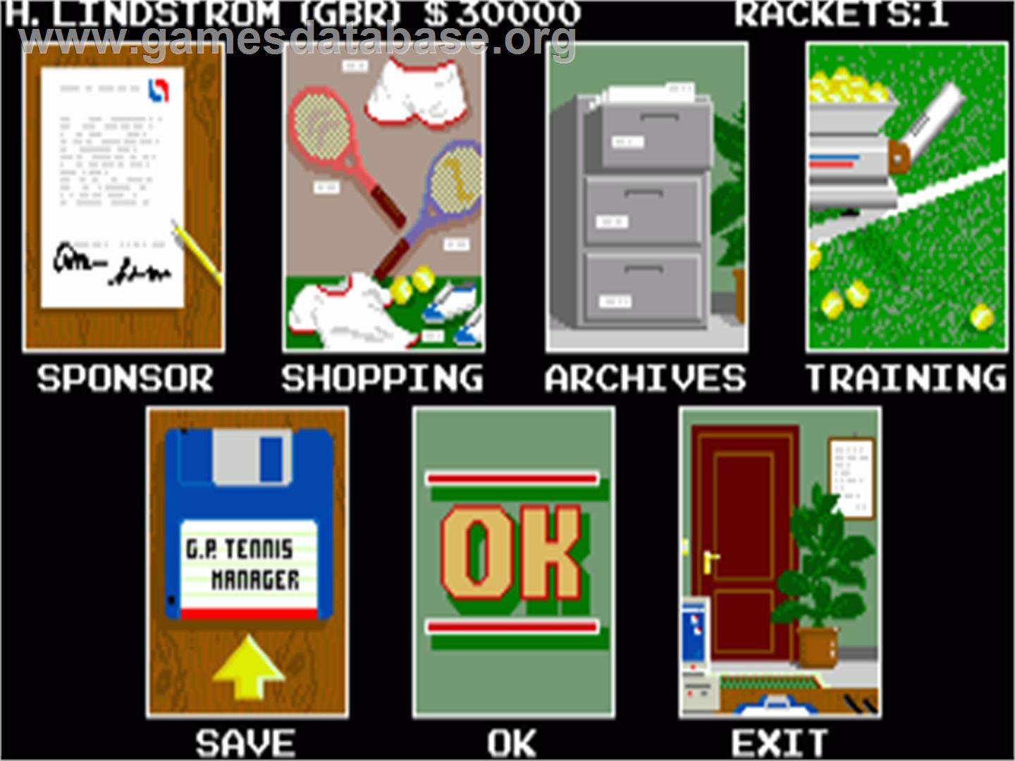 G.P. Tennis Manager - Commodore Amiga - Artwork - In Game