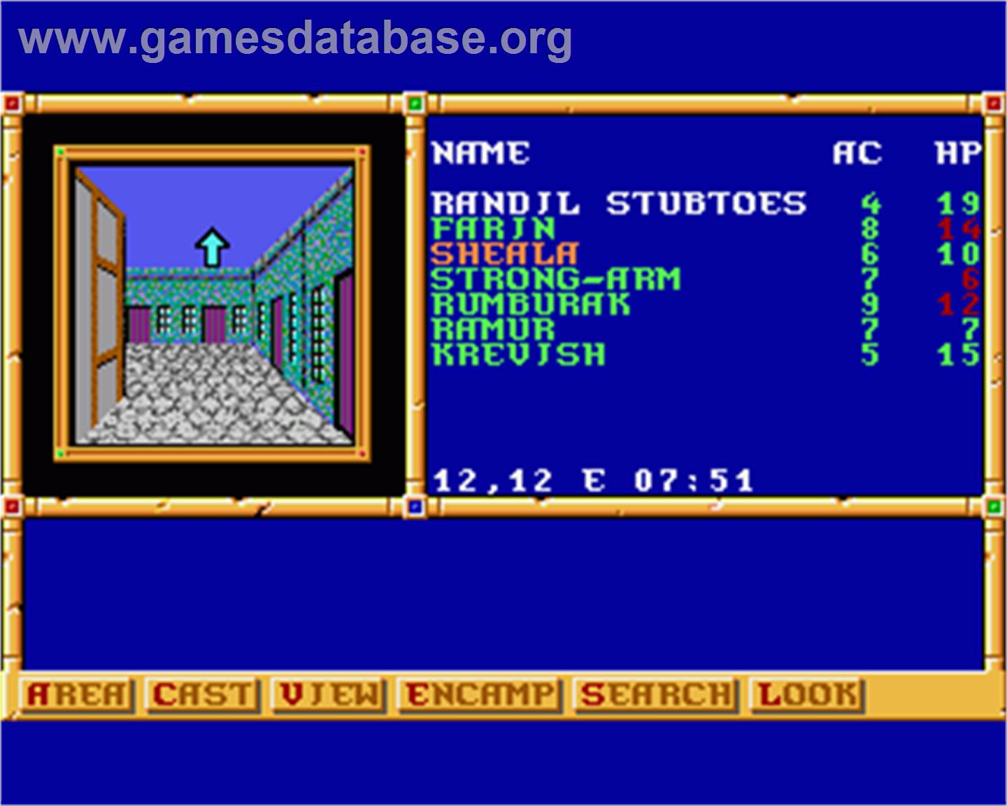 Gateway to the Savage Frontier - Commodore Amiga - Artwork - In Game