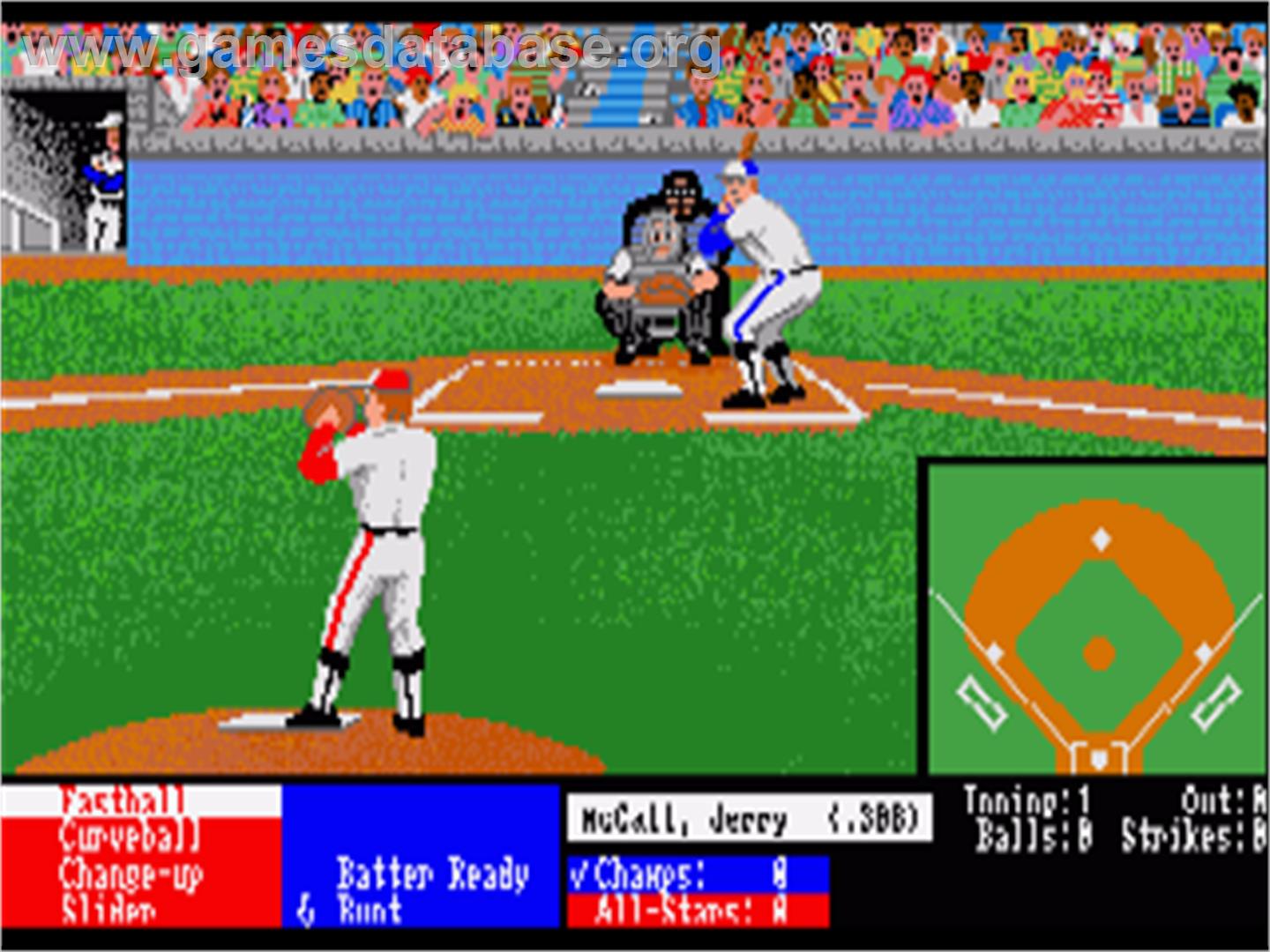 Hardball! - Commodore Amiga - Artwork - In Game