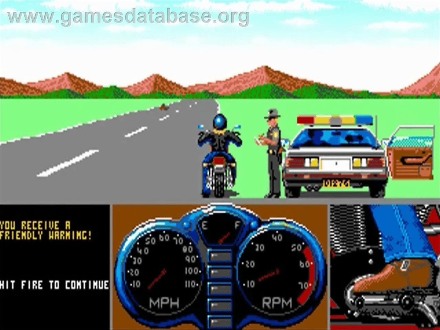 Harley-Davidson: The Road to Sturgis - Commodore Amiga - Artwork - In Game