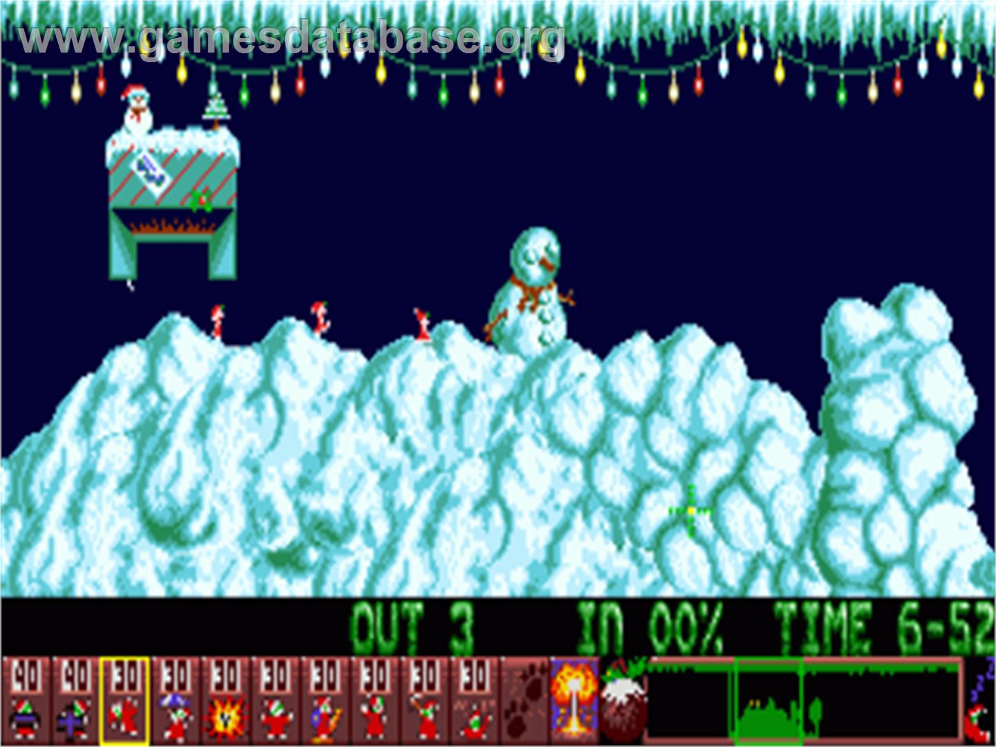 Holiday Lemmings 1993 - Commodore Amiga - Artwork - In Game