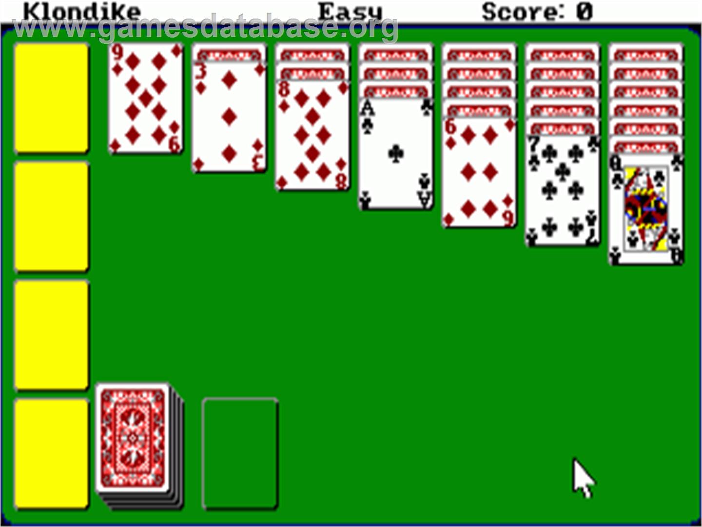 Hoyle Official Book Of Games - Volume 2 - Solitaire - Commodore Amiga - Artwork - In Game