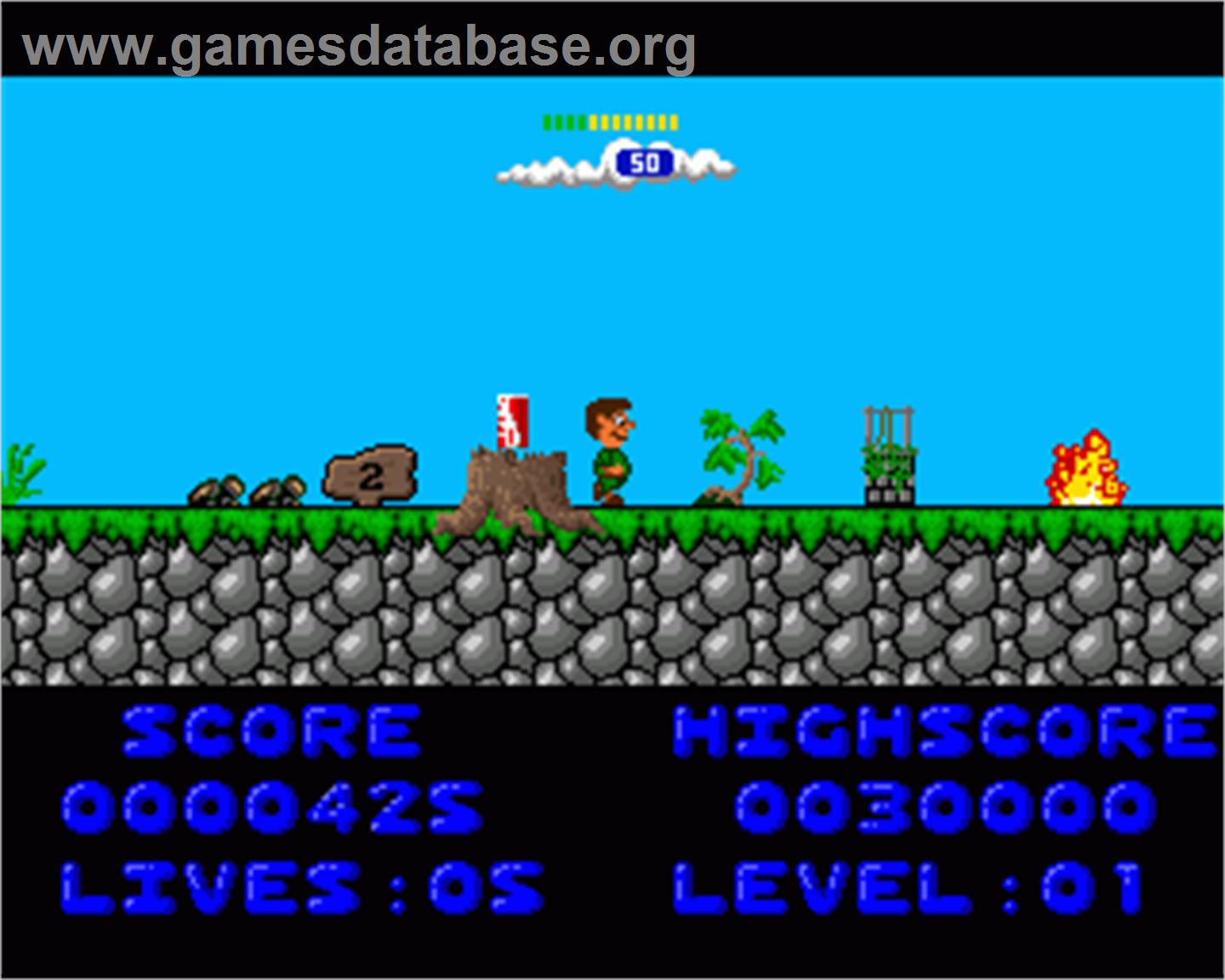 Jumpman - Commodore Amiga - Artwork - In Game