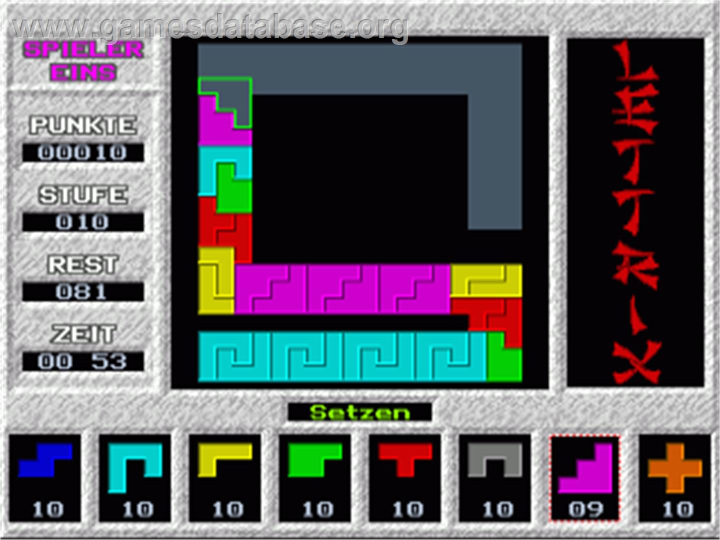 Lettrix - Commodore Amiga - Artwork - In Game