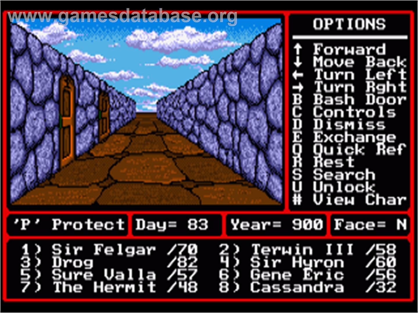 Might and Magic 2: Gates to Another World - Commodore Amiga - Artwork - In Game