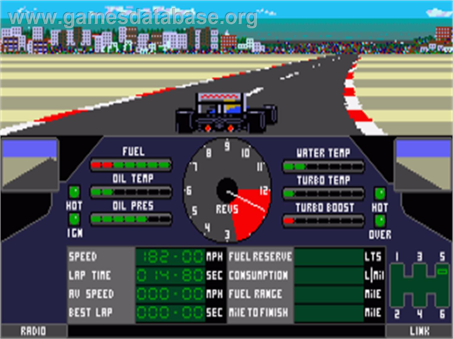 Nigel Mansell's Grand Prix - Commodore Amiga - Artwork - In Game