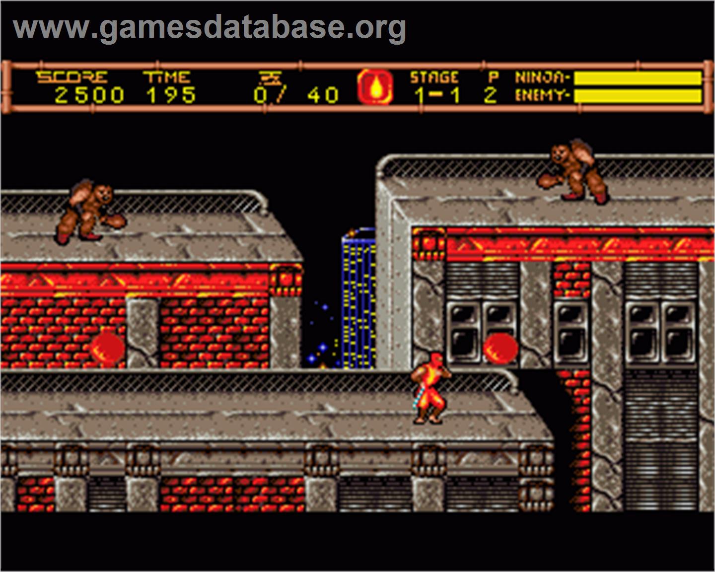 Ninja Gaiden II: The Dark Sword of Chaos - Commodore Amiga - Artwork - In Game