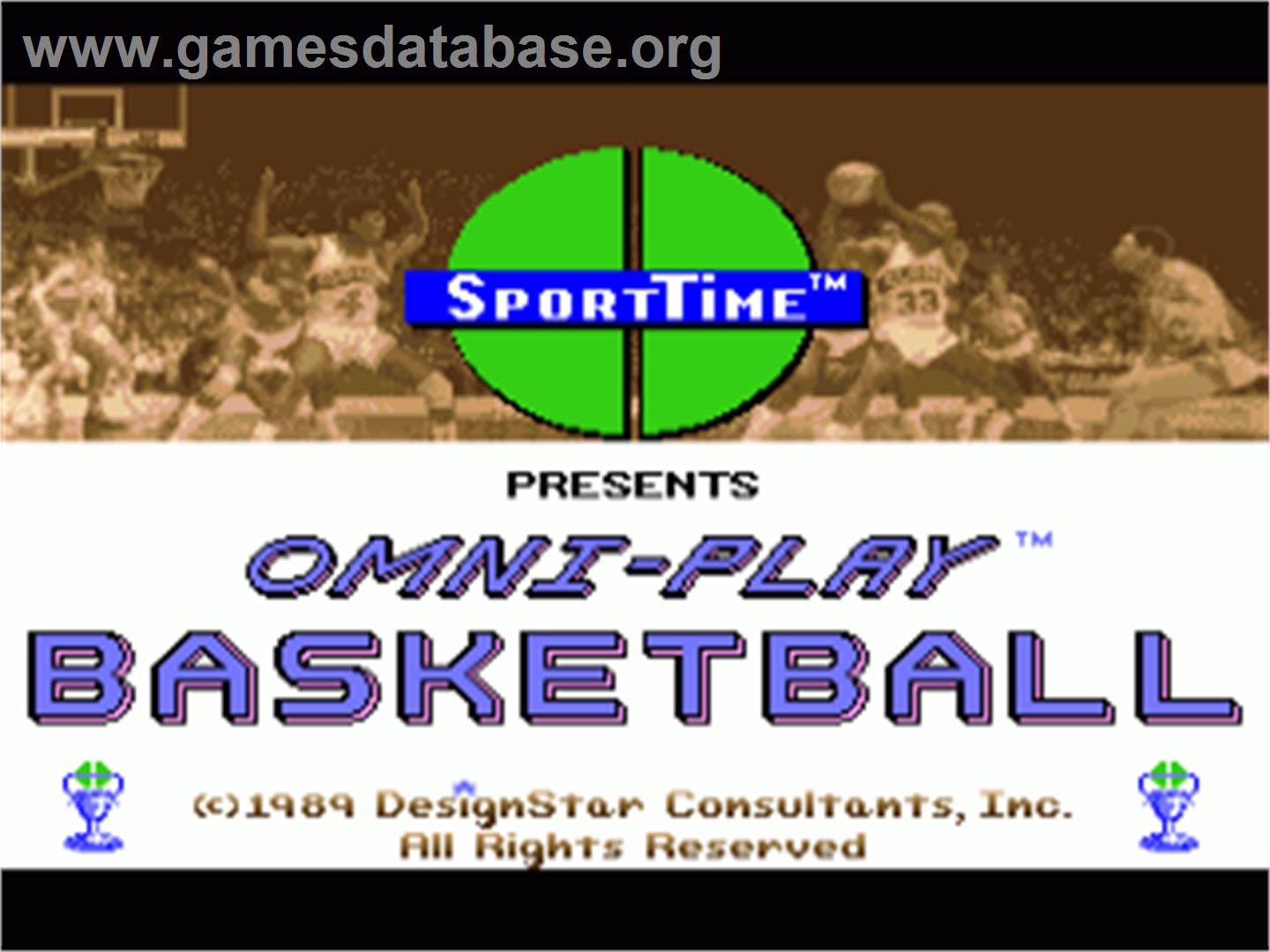 Omni-play Basketball - Commodore Amiga - Artwork - In Game
