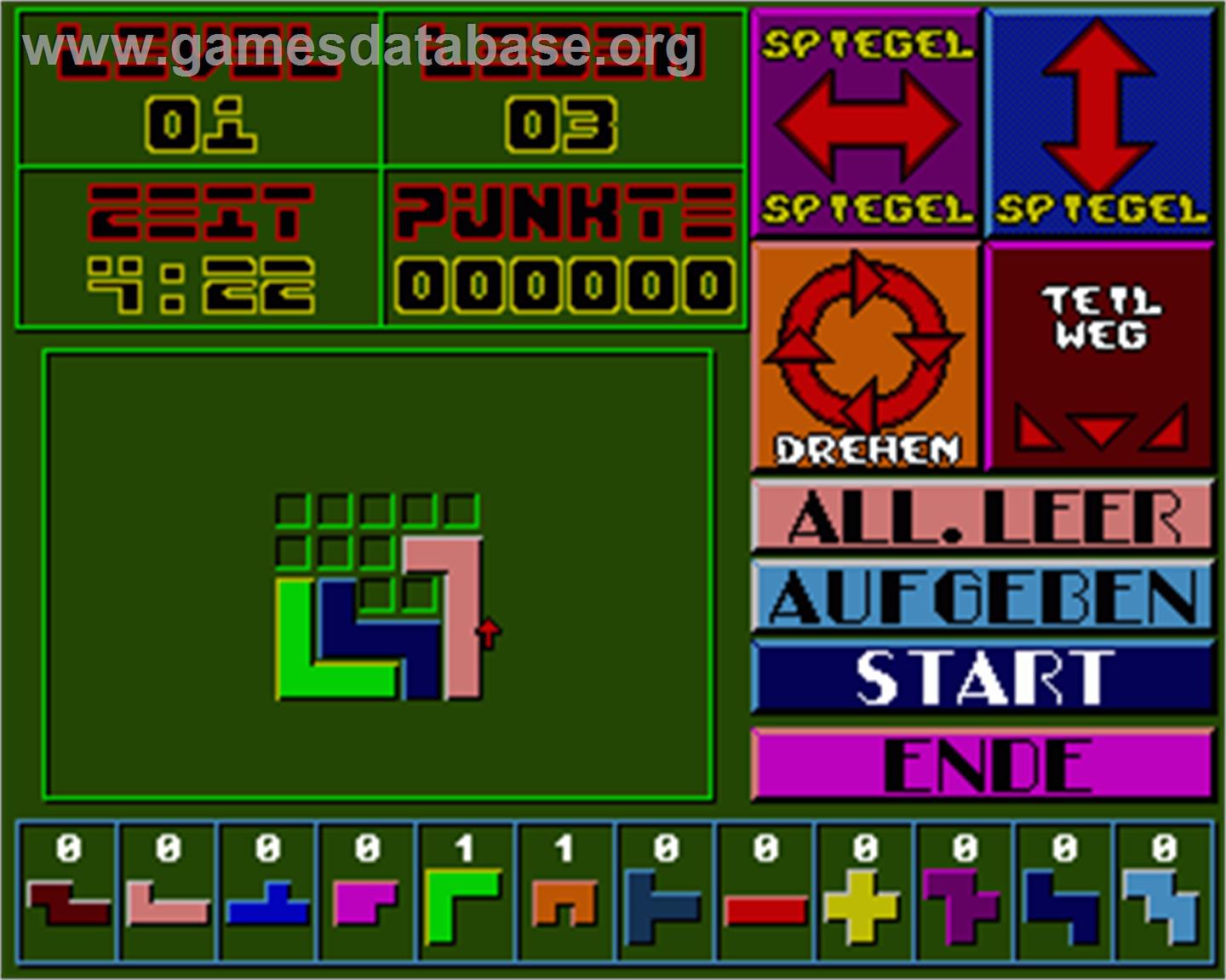 Piece 'n' Space - Commodore Amiga - Artwork - In Game
