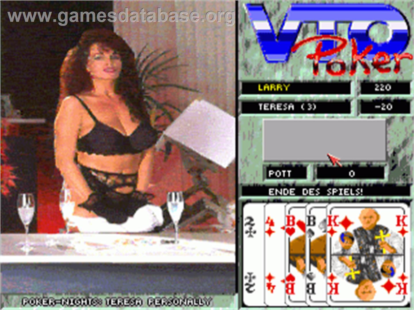 Poker Nights - Teresa Personally - Commodore Amiga - Artwork - In Game