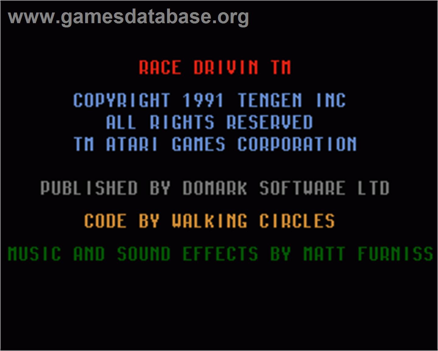 Race Drivin' - Commodore Amiga - Artwork - In Game