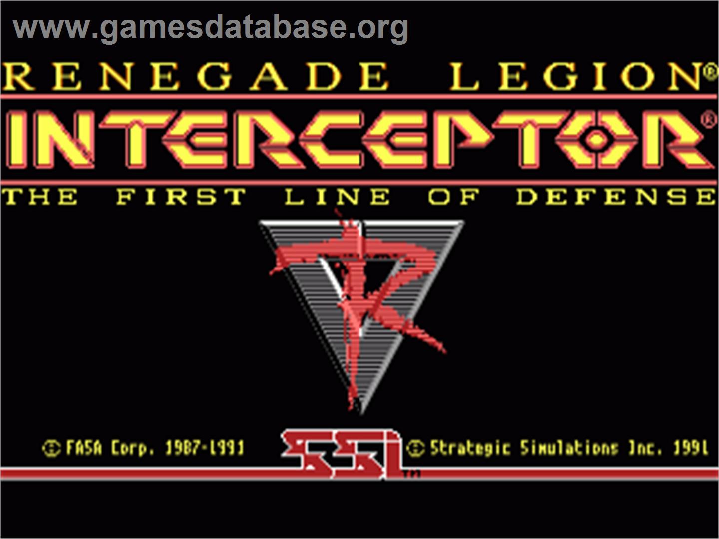 Renegade Legion: Interceptor - Commodore Amiga - Artwork - In Game