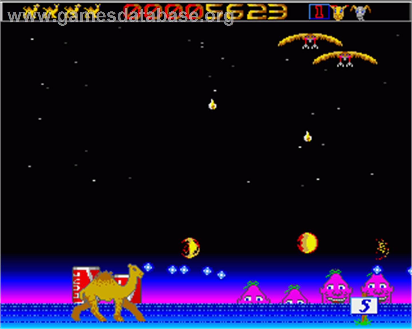 Revenge of the Mutant Camels - Commodore Amiga - Artwork - In Game