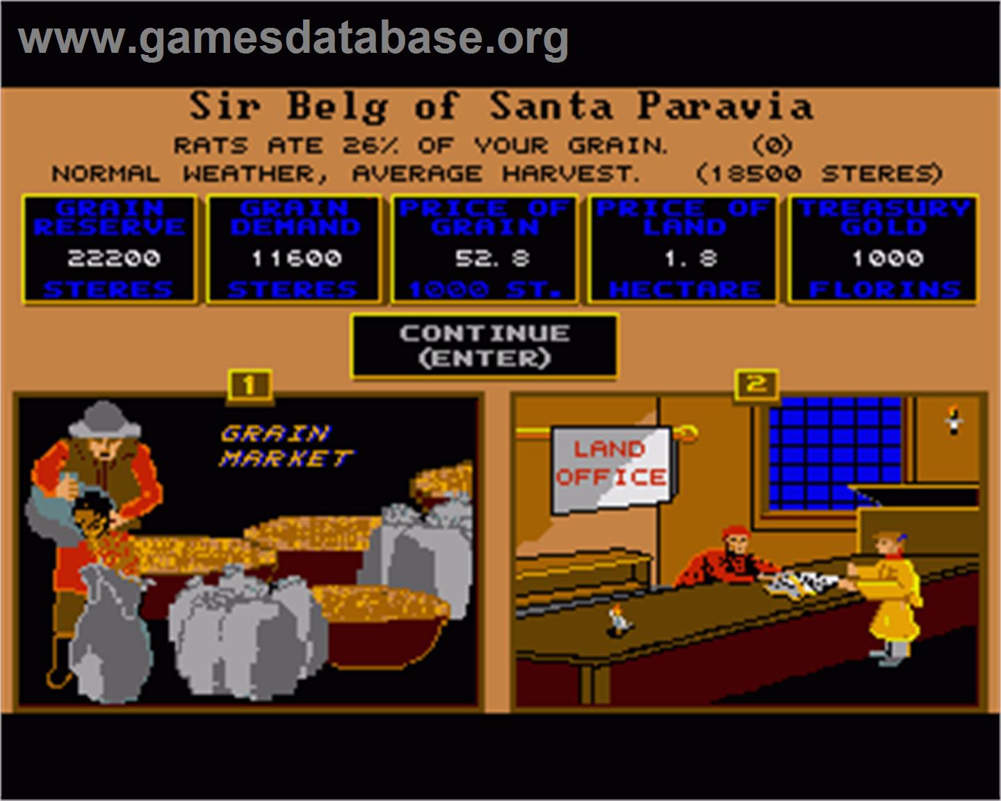 Santa Paravia and Fiumaccio - Commodore Amiga - Artwork - In Game
