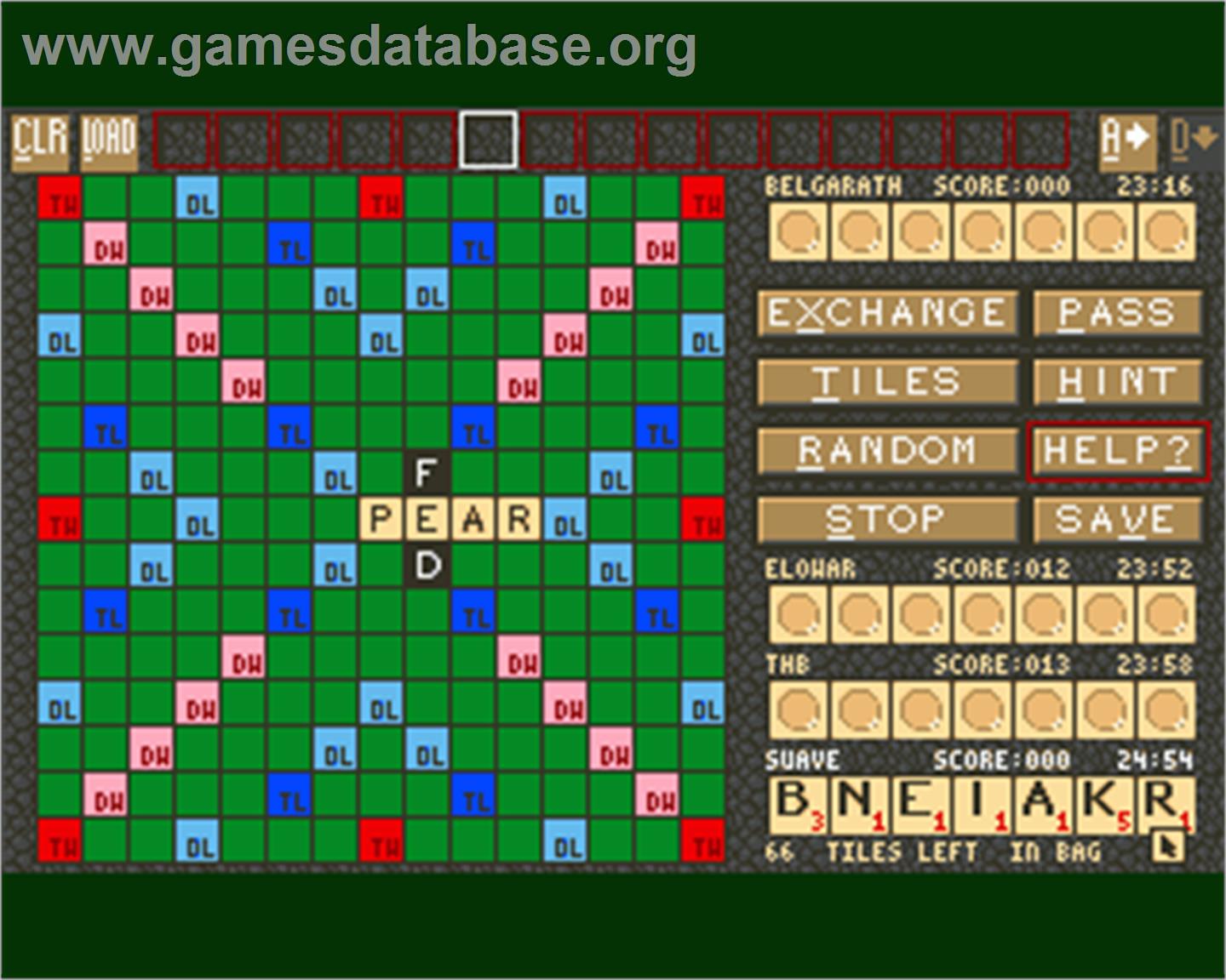 Scrabble - Commodore Amiga - Artwork - In Game