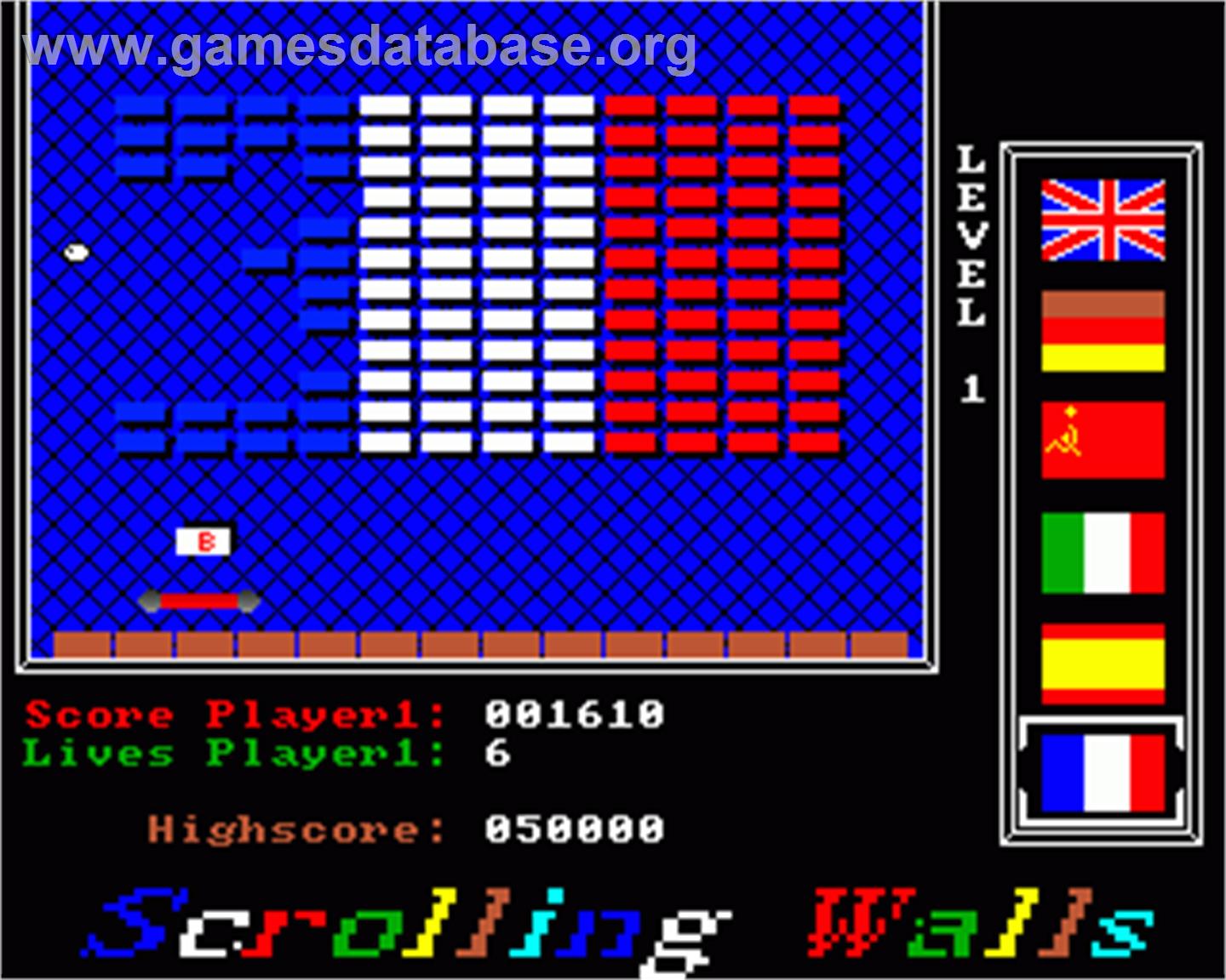 Scrolling Walls - Commodore Amiga - Artwork - In Game