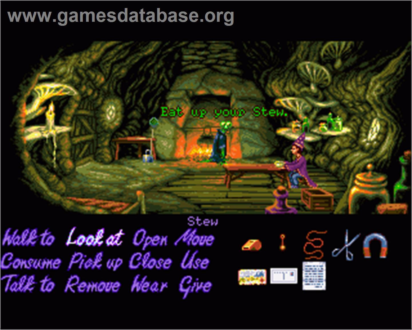 Simon the Sorcerer II: The Lion, the Wizard and the Wardrobe - Commodore Amiga - Artwork - In Game