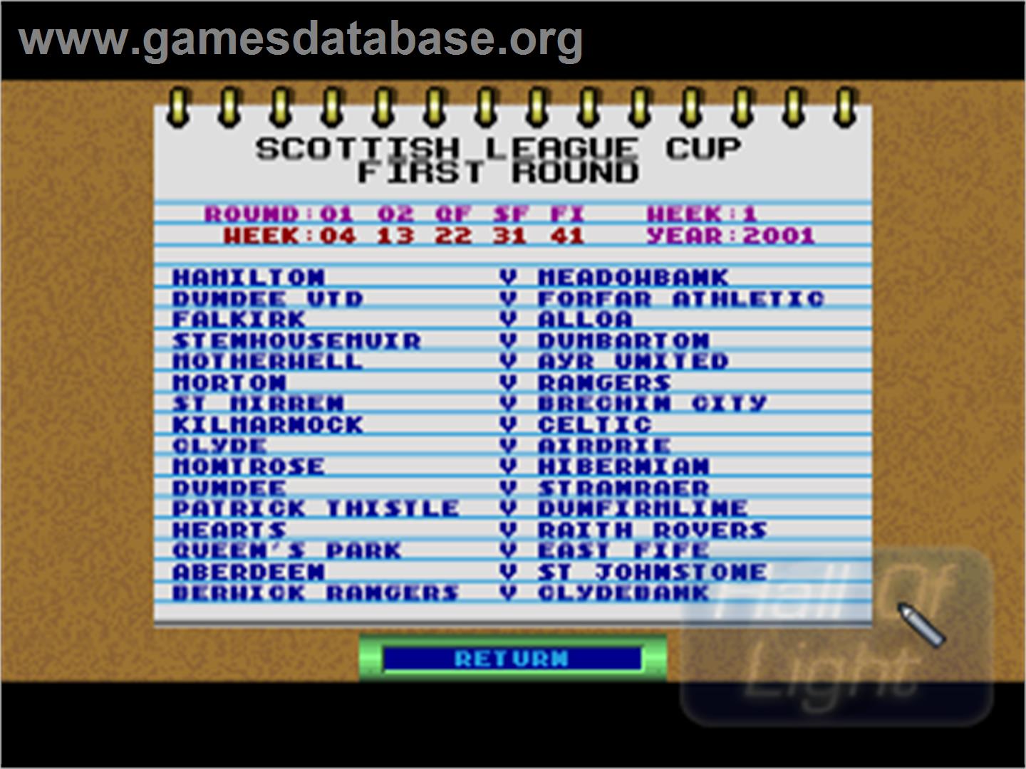 Striker Manager - Commodore Amiga - Artwork - In Game