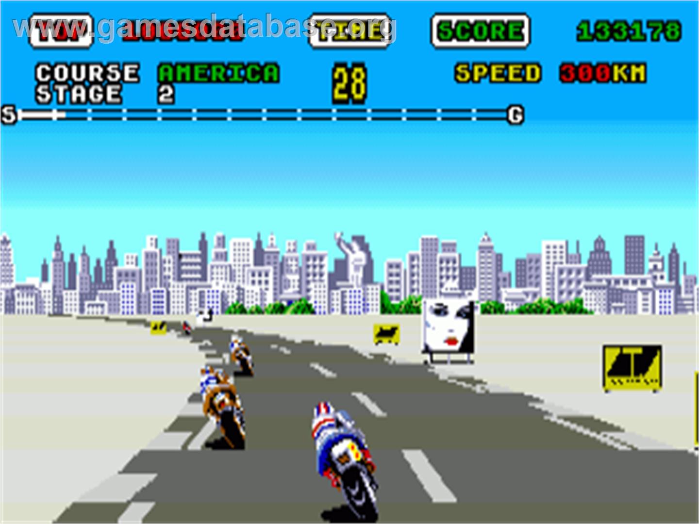 Super Hang-on - Commodore Amiga - Artwork - In Game