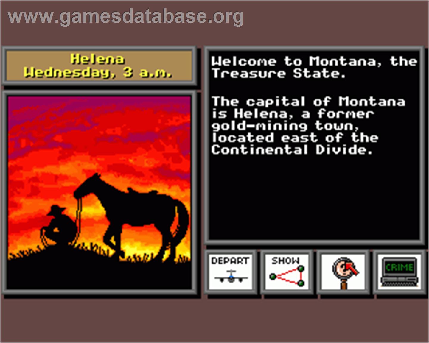 Where in the U.S.A. Is Carmen Sandiego? - Commodore Amiga - Artwork - In Game