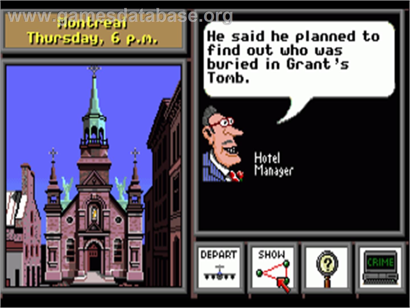 Where in the World is Carmen Sandiego? - Commodore Amiga - Artwork - In Game
