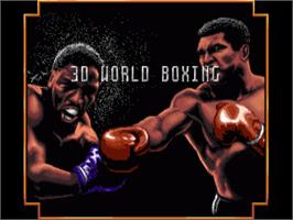 Title screen of 3D World Boxing on the Commodore Amiga.