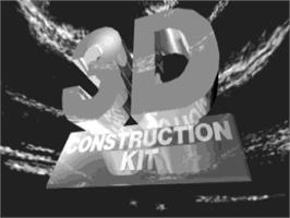 Title screen of 3d Construction Kit on the Commodore Amiga.