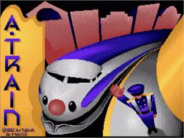 Title screen of A-Train on the Commodore Amiga.