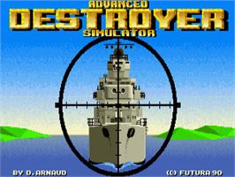 Title screen of ADS - Advanced Destroyer Simulator on the Commodore Amiga.