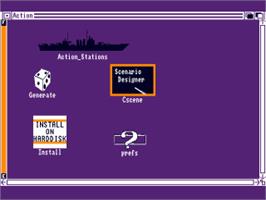Title screen of Action Stations! on the Commodore Amiga.