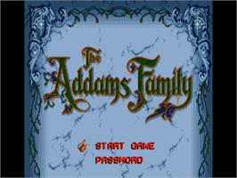 Title screen of Addams Family, The on the Commodore Amiga.