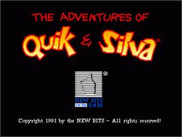 Title screen of Adventures Of Quik And Silva, The on the Commodore Amiga.