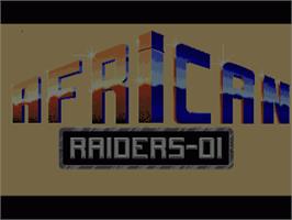 Title screen of African Raiders-01 on the Commodore Amiga.